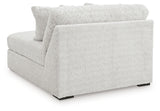 Side view of sectional sofa Cuddle Plush Arctic 5-Piece with chaise