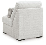 Side view of sectional sofa back