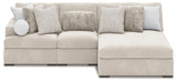 side view of Cuddle Plush Arctic 3-Piece Sectional with Chaise sofa