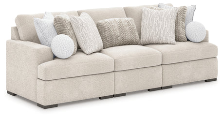 Main view of Cuddle Plush Arctic 3-Piece Sectional Sofa with plush Arctic upholstery