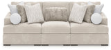 Side view of Cuddle Plush Arctic 3-Piece Sectional Sofa showcasing contemporary design