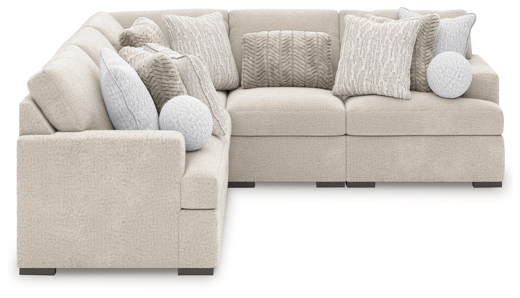 Side view of Cuddle Plush Arctic 5-Piece Sectional Sofa