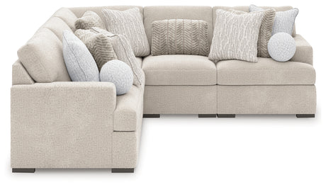Side view of Cuddle Plush Arctic 5-Piece Sectional Sofa
