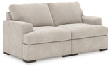 Side view of Cuddle Plush Arctic sectional sofa