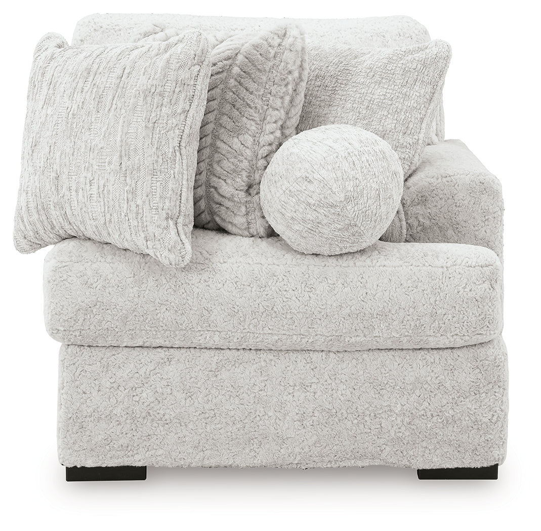 Room view of Cuddle Plush sectional sofa with chaise