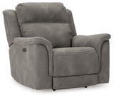 side view of recliner closed