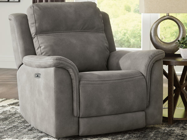 main view of recliner with seat closed