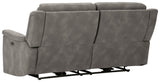 Next-Gen Durapella Slate Microfiber Power Reclining Sofa back view