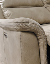 Next-Gen DuraPella Sand Microfiber Power Recliner front view