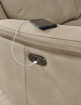 Next-Gen Durapella Sand Microfiber Power Reclining Sofa dimensional diagram