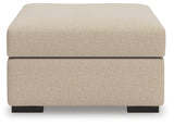 LadyMae Oversized Accent Ottoman front view with visible cushioning