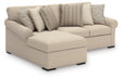 LadyMae Twill Performance Fabric,Next-Gen Nuvella™ 2-Piece Sectional with Chaise angled view