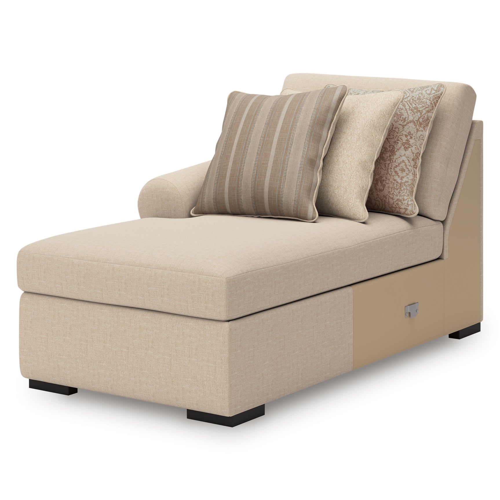 Side angle of LadyMae 2-piece sectional with chaise in performance fabric
