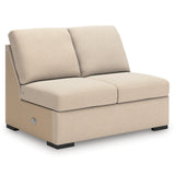 Detailed view of upholstery fabric and stitching on LadyMae sectional