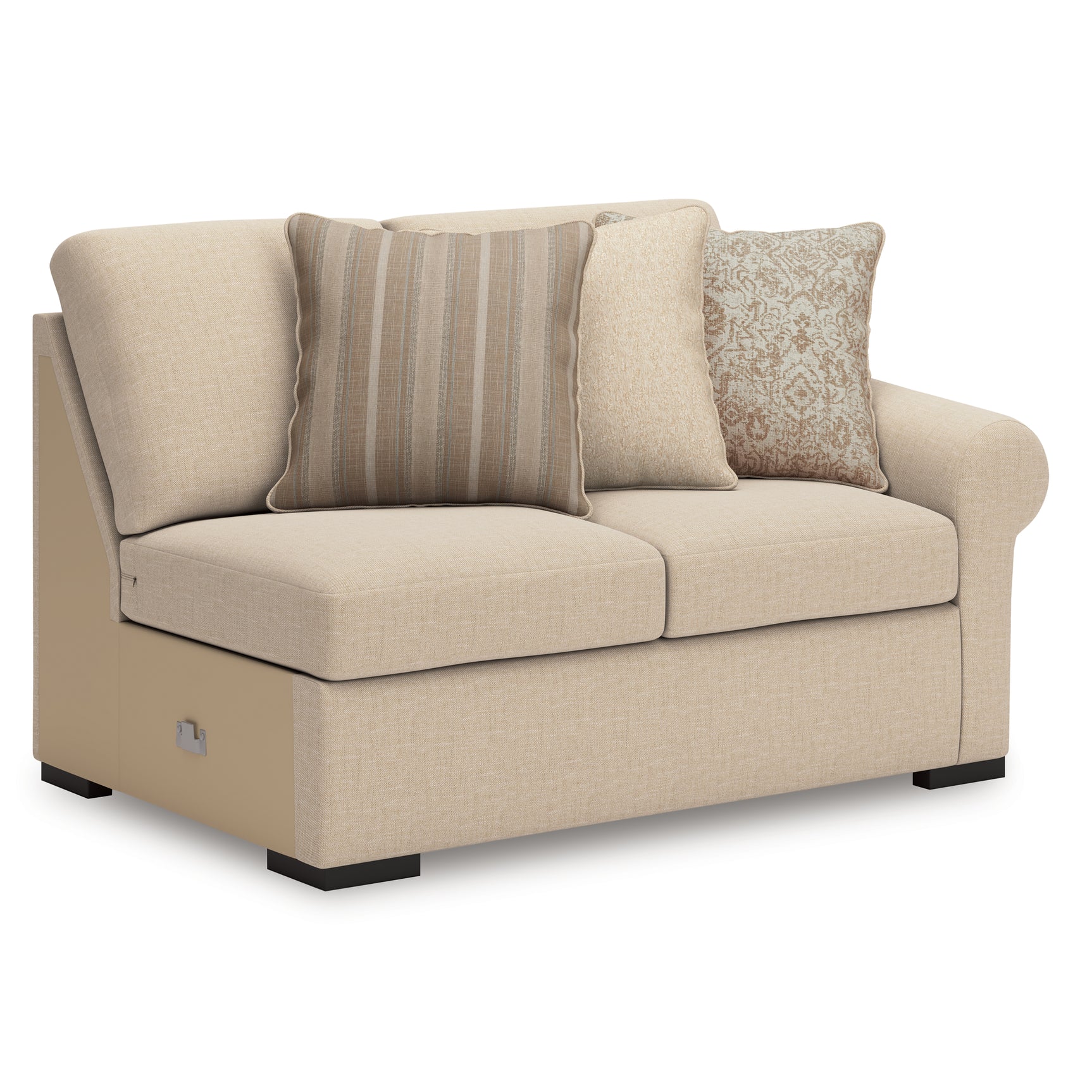 Side perspective of the LadyMae sectional with chaise