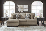 Stonemeade taupe sofa chaise seating set including chair and ottoman