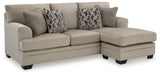 Top angle of sofa chaise armrest and cushion