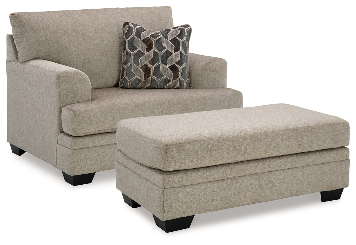 Stonemeade Taupe Chair side angle