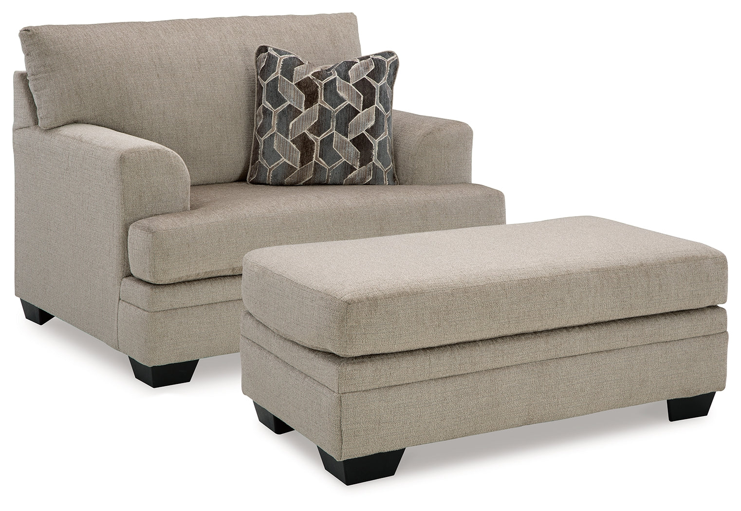 Stonemeade Taupe Chair side angle