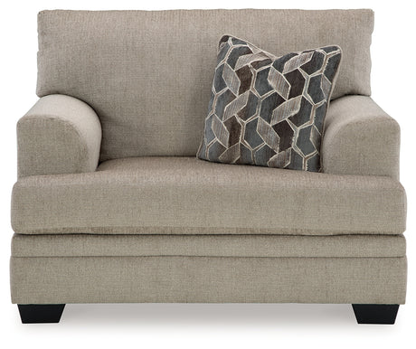 Front view of ottoman matching sofa and chairs