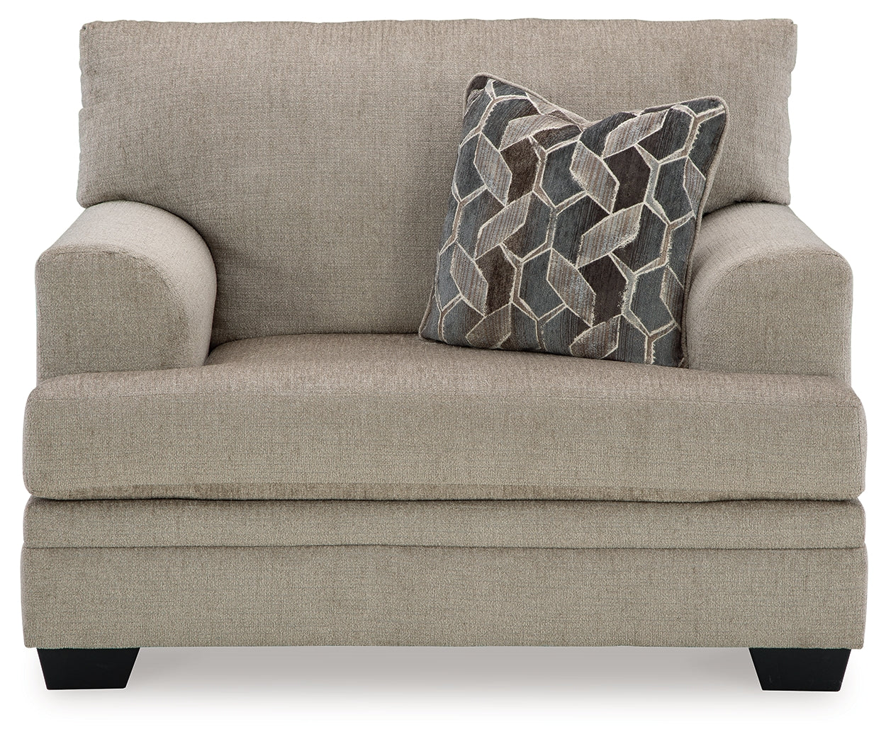Chair seating cushion details in taupe