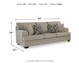 Stonemeade Taupe Sofa Loveseat Chair and Ottoman