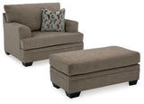 Stonemeade Nutmeg Sofa Chaise Chair and Ottoman