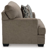 front perspective of sofa and loveseat in Stonemeade Nutmeg set