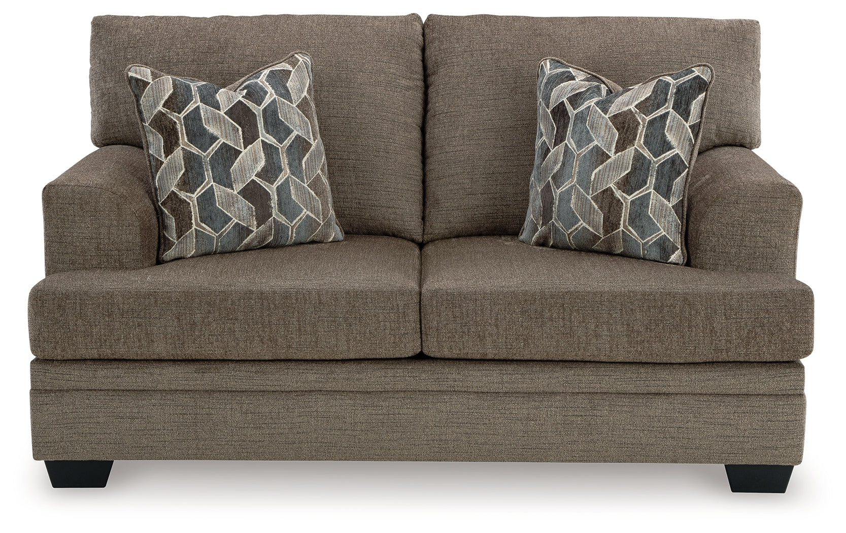 angled rear view of Stonemeade sofa and loveseat