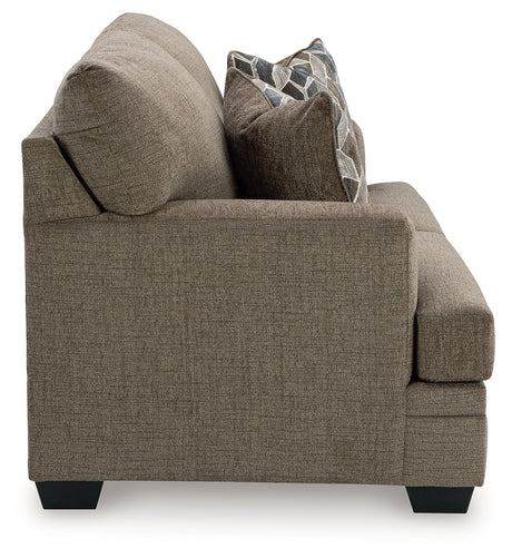 close-up of cushion detail on Nutmeg set