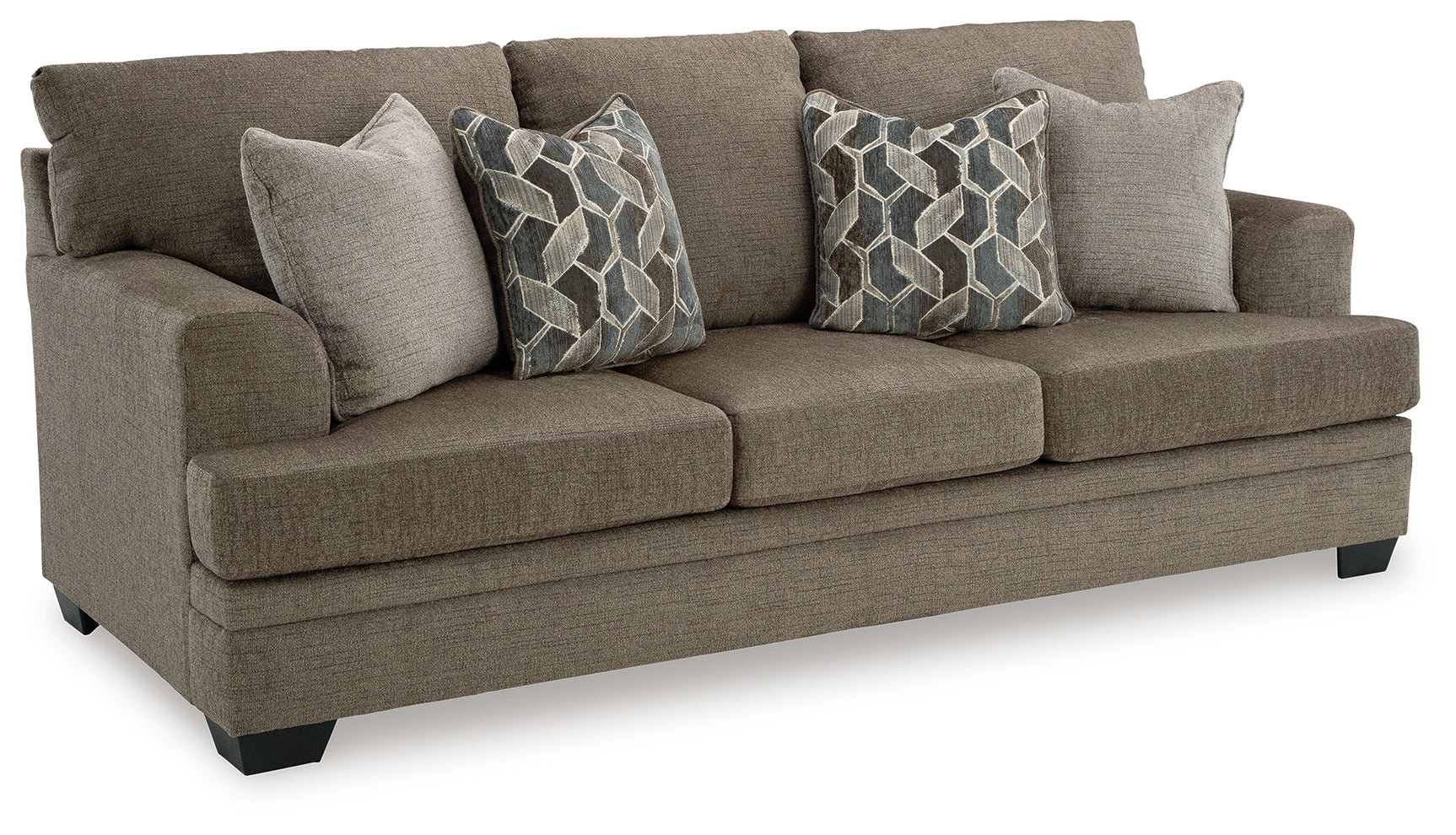 detailed close-up of fabric texture on sofa