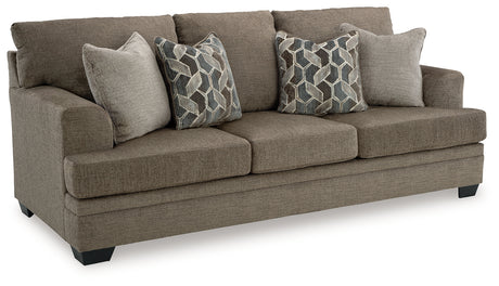detailed close-up of fabric texture on sofa
