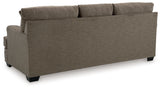 front view of loveseat and ottoman in Nutmeg