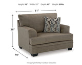 Stonemeade Nutmeg Sofa Chaise Chair and Ottoman