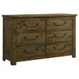 Doherty 6-Drawer Bedroom Dresser Rustic Brown — product view