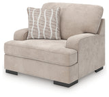 High Profile Taupe Chenille Oversized Chair alternate angle side view