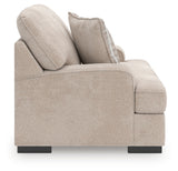 High Profile Taupe Chenille Oversized Chair side view