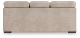 High Profile Taupe Chenille Sofa back detail view