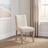 Naser Parsons Side Chair Set of 2 in Beige and Light Oak — product image 3