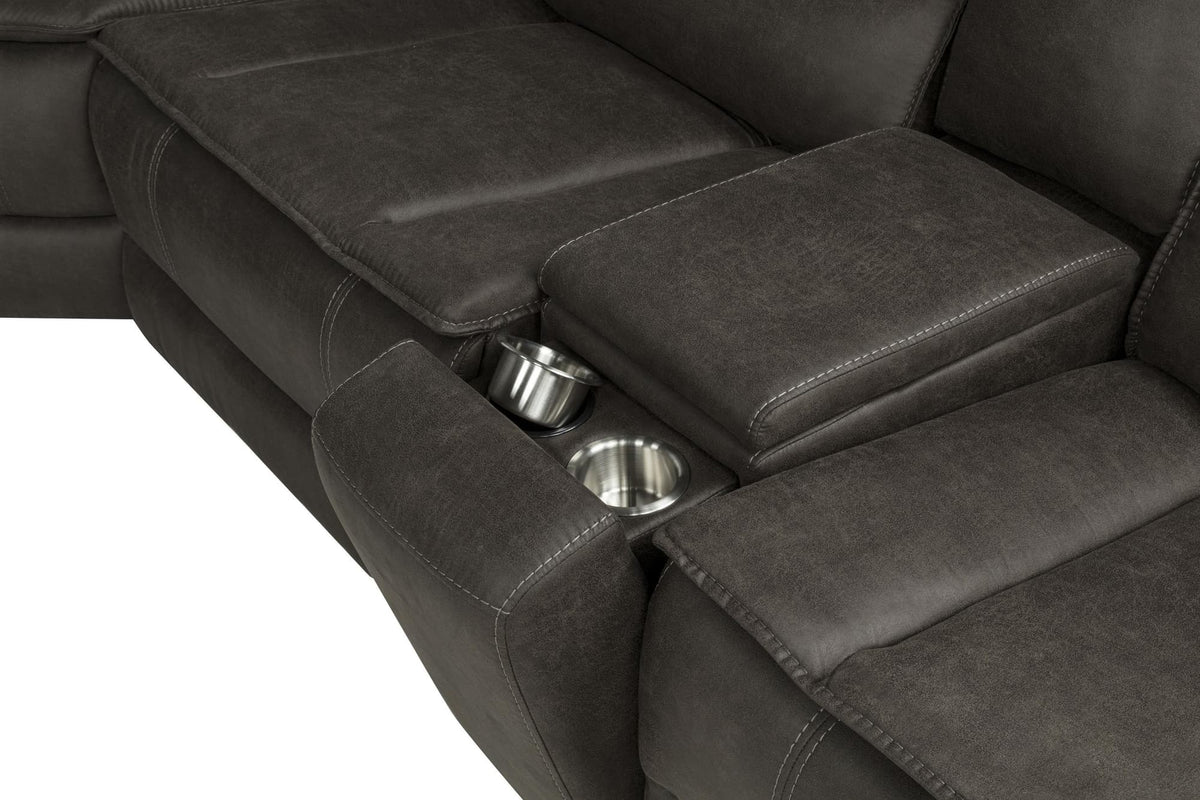 Marcell 3-Piece Power Reclining Loveseat with Charging Console Grey — product image 11
