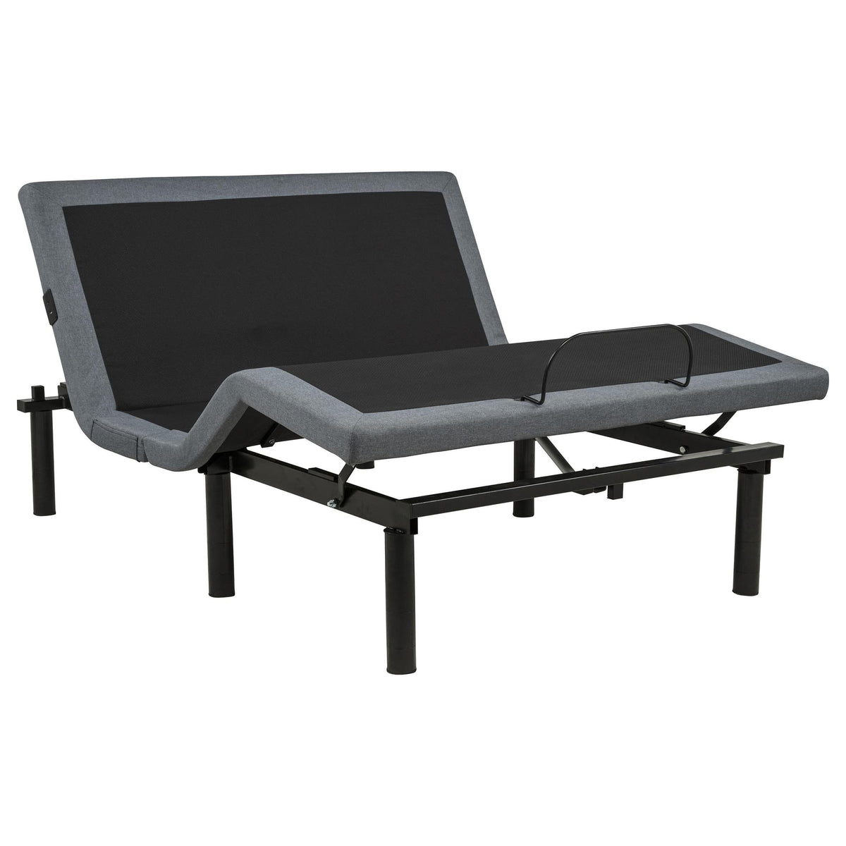 Weston Full Dual-Motor Massage Adjustable Bed Base in Black and Grey — product view