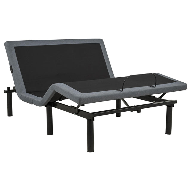 Weston Full Dual-Motor Massage Adjustable Bed Base in Black and Grey — product view