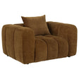 Lazaro Fabric Upholstered Wide Channel Accent Chair Bronze — product view