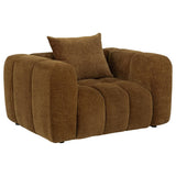 Lazaro Fabric Upholstered Wide Channel Accent Chair Bronze — product view