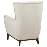 Catala Ivory and Coffee Upholstered High Back Accent Chair — product image 6