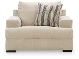 Lofwood Oatmeal Chenille Oversized Chair — front view