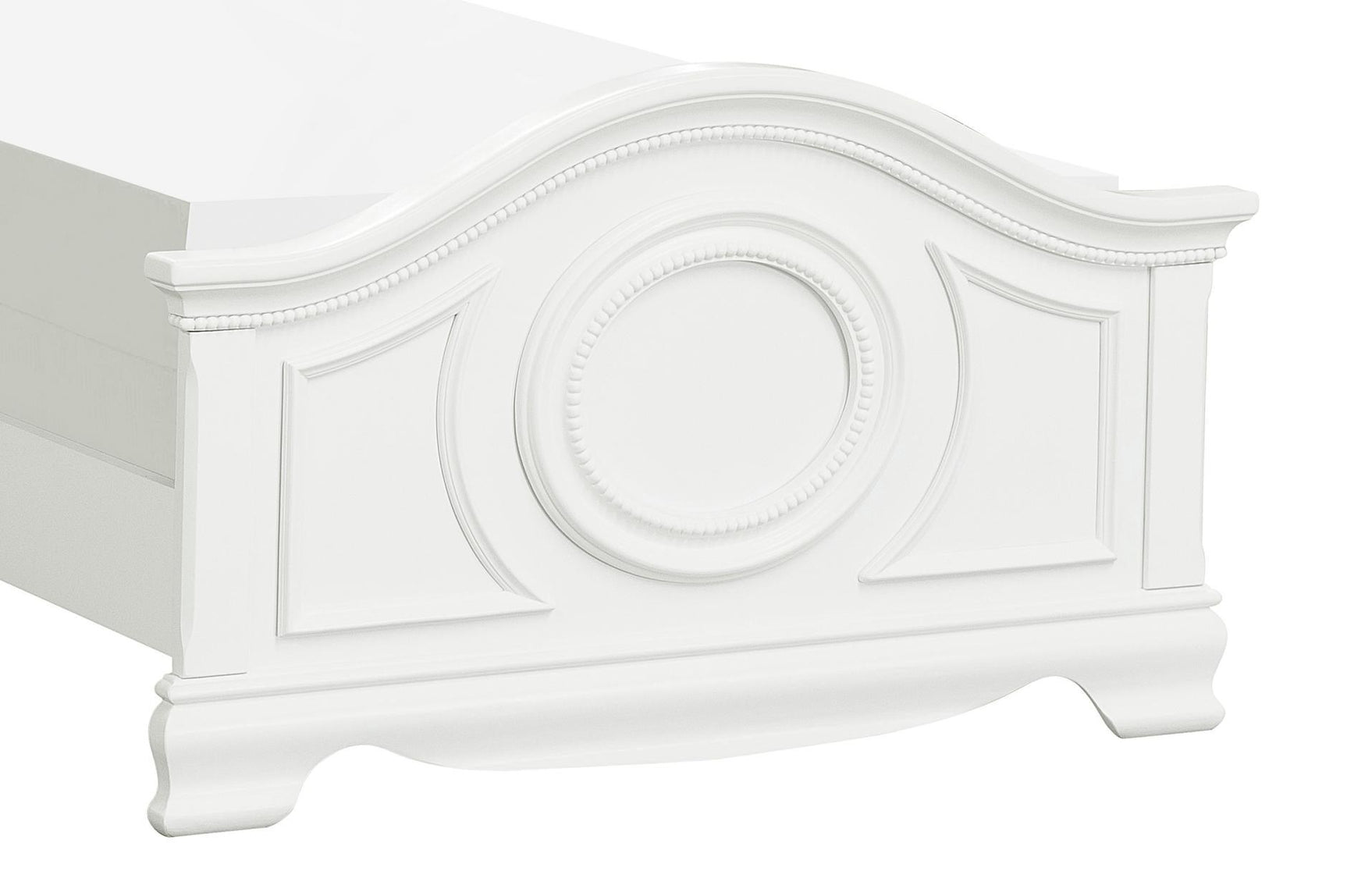 Full size Lucida White Youth Bed with clean lines