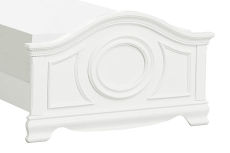 Full size Lucida White Youth Bed with clean lines