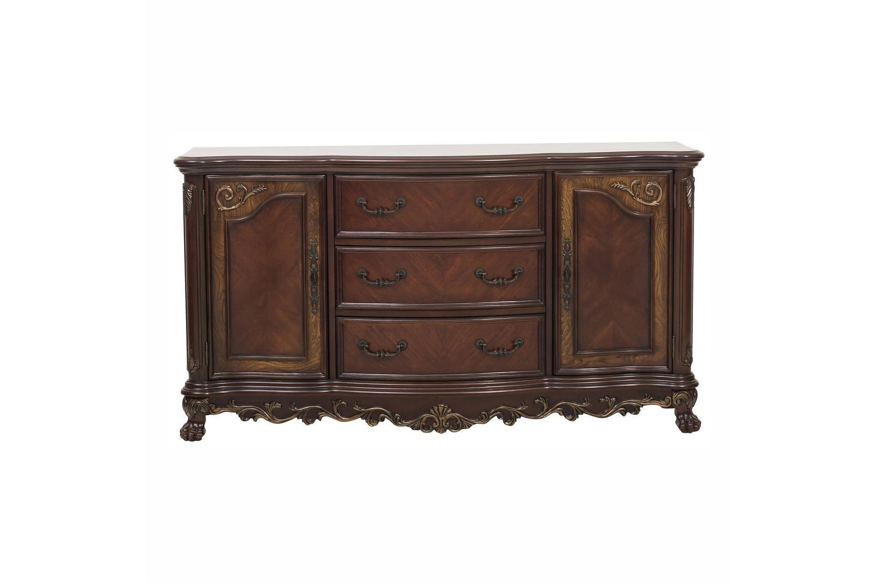 Deryn Park Cherry Modern Classic Traditional Solid Wood Upholstered Oval Dining Room Set - Ella Furniture