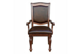 configuration including 4 side chairs and 2 arm chairs with padded seats